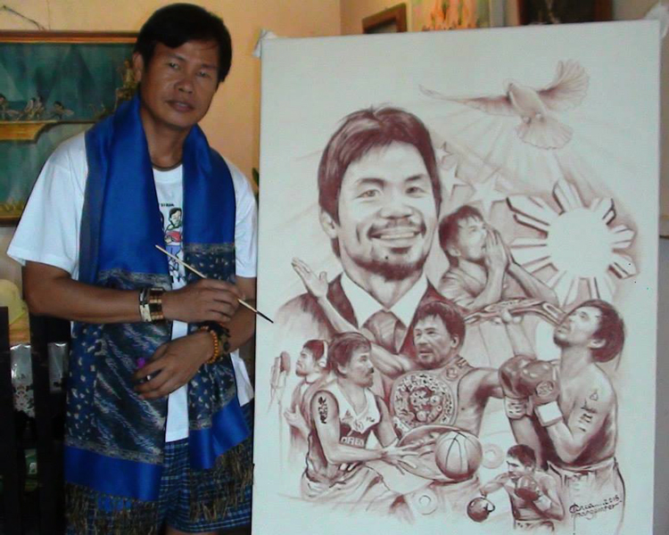 Blood Instead Of Paint Pinoy Artist Shares His Unique Works